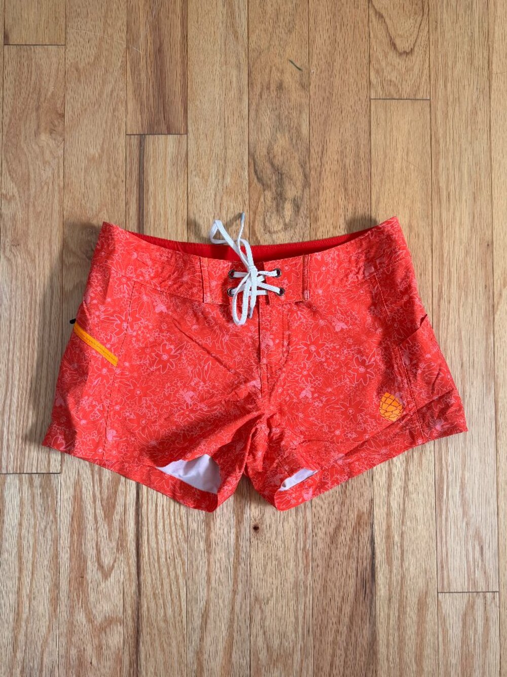 Stio CFS Women's Board Shorts Orange Floral Swim Shorts Size Unknown